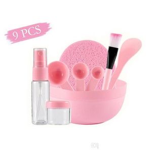 Sponges Applicators Cotton Cosmetics Diy Face Mask Bowl Brush Spoon Stick Makeup Kit Spray Bottle Wash For Women Facial Tool Drop Dhib4