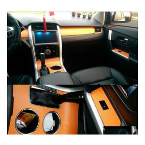 Ford Edge 20102013 için Araba Çıkartmaları İç Merkez Kontrol Paneli Kapı Tutucu 3D/5D Karbon Fiber Çıkartmalar Düzenleme Kesilmiş Vinil Drop D DHKIX