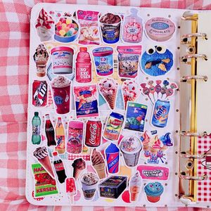 Gift Wrap Cartoon Stickers Creative Cute Soda Snack Diy Scrapbooking Journal Happy Planner Mobile Handicraft Decorative