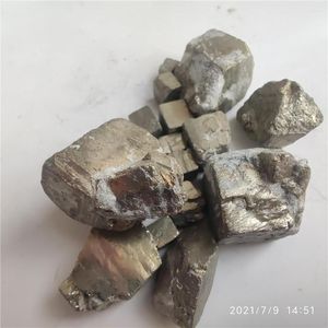 Figurine decorative Pirite d'oro dello sciocco naturale Minerale irregolare Pietra minerale Lron Quarzo grezzo Insegnamento Esemplare Gemma Ornamenti Pietra preziosa