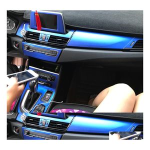 Adesivos de carro Carstyling de fibra de fibra de carbono console de cor de cor de cor de cor de moldagem adesivos para 2 s￩ries F22 F23 F45 F46/4 PORTA DHZFI