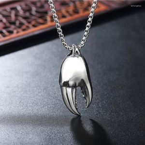 Pendant Necklaces Fashion Jewelry Vintage Animal Crab Claw Stainless Steel Personality Accessories