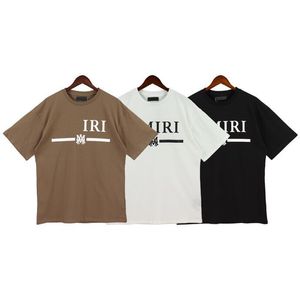 メンズストリートTシャツサマーラウンドネックTシャツハイストリートメンズアンドレディースの同じダブルヤーンファブリックショートスリーブ女性スウェットシャツA3D33S