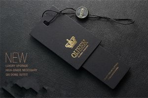 Швейные понятия 700GSM Толщина 0,8 мм Queen Black Special Paper Hotstamp Железное золото.