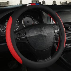 Steering Wheel Covers Car Sport Cover Leather Auto Universal 38CM Inter Accessories