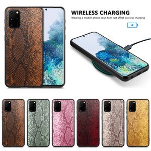 الحالات الهاتفية المقاومة للصدمات لـ Samsung Galaxy S23 S22 S21 S20 Ultra Plus Snakeskin Pure Pu case protection