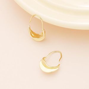 Hoop Earrings Korean Style Vintage Gold Silver Color Metal Flower Basket For Women Fashion Hollow Out Brass Girls Cute Party Jewelry
