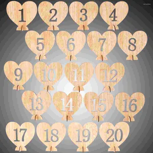 Party Decoration 20 PCS Wedding Ornament Catering Numbers Sign Tabell DIY 1-