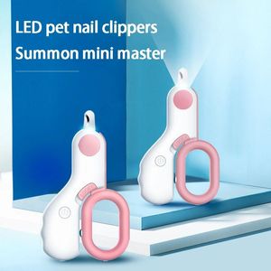 Felicadores profissionais de unhas de gato e cachorro com flechas de limpeza de animais de estimação LED Ferramentas de limpeza de pata Scissors Products Pet Products