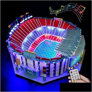 Block LED Light Kit för Stadium Camp Nou FC Barcelona 10284 Byggnadsset Lampbelysning Diy Toys No Model T230103 Drop Delivery Gifts DHKGY