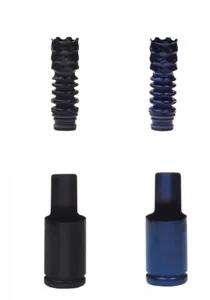 Puntale in acciaio inossidabile nero blu e Captive Cap per Dynavap