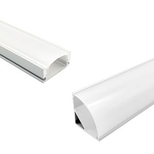Belysningstillbeh￶r U Shape V -formad LED -aluminiumkanalsystem med mj￶lkiga t￤ckk￥por och monteringskl￤mmor Aluminiumprofil f￶r LED -remsljus oemled