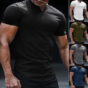 Men's Casual Shirts Pregnancy Announcement Men Short Sleeve Spring Summer V Neck Solid Tee Fashion Top Men's T Pack