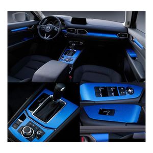 Car Stickers For Mazda Cx5 Interior Central Control Panel Door Handle 3D/5D Carbon Fiber Decals Styling Accessorie Drop Delivery Mob Dhjch
