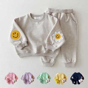 Kleidungssets Winter Warme Baby Mädchen Jungen Kleidung Set Stickerei Verdicken Fleece Sweatshirt Hose Baby Jungen Trainingsanzug Kleinkind Mädchen Kleidung Korea 230220