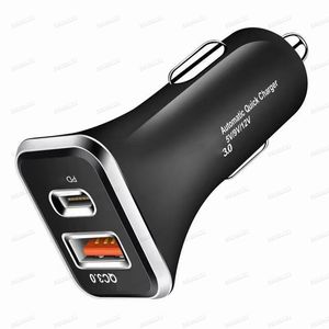 QC3.0 USB And PD 20W Car Chargers Fast Charging Phone Charger For iPhone 14 13 12 11 Samsung Android Phone