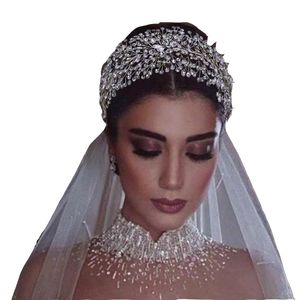 2023 copricapo barocco strass tiara barocco cristallo copricapo da sposa corona strass con gioielli da sposa accessori per capelli corone da sposa con diamanti