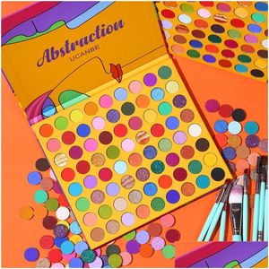 Ombretto Ucanbe 72 colori Pallete Disc Bead Matte European American Makeup Palette Blue Cos Make Up Set per Party Stage Drop Deliv Dhpmq