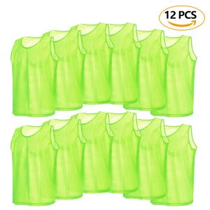Outdoor T-Shirts 6/12 PCS Adults Soccer Pinnies Quick Drying Football Jerseys Vest Scrimmage Practice Sports Breathable Team Training Bibs 230221