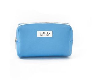 5pcs Cosmetic Bags Polyester Letter Prints Solid Large Capacity Storage Bag For Women Mix Color