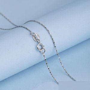 Łańcuchy S925 Sterling Sier All Star Jewelry Collarbone łańcuch hurtowy platowany 18 -karatowy złoty nagie naszyjnik moda ch dhmip