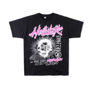 Mens T-shirts Hellstar Quality 100% Cotton T- t Graphic Tees Women Oversize White Black Loose Tee 022223h Designer07