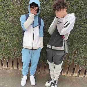 2022SS Mens Tech Fleece Tracksuits de manga longa WO Capuzes de calça esportiva Sorthirs Swewewshirts Compolpe Techfleeces 5E9C