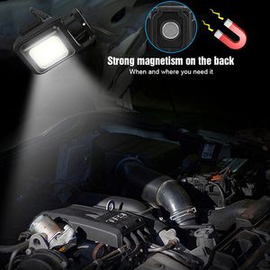 Camping Lantern Mini Flashlight Keychain Portable Pocket Flash Lligh Waterproof USB Laddningsbar för utomhuscampingfiske Small Light Korkscrew