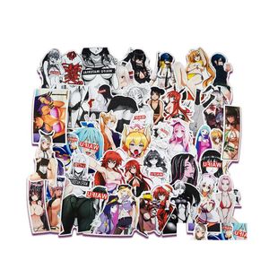 Adesivos de carro 100pcs adesivo sexy hentai pinup coelho menina waifu decalque laptop caminh￣o de laptop pare de gotas de gotas de mobiles de mobiles dhtam