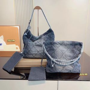 Chaneles Sac Femme 23 Shopping Denim Sac Argent Métal Matériel Chaîne Porte-Monnaie Toile Matelasse Quilting À Travers L'épaule Sacs À Main De Luxe Sacs De Créateurs De Haute C