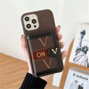 Fashion Designer Leather Phone Cases For iPhone 15 14 15Pro 15ProMax 14Pro 14Plus 13 13Pro 12 11 Pro Max XS XR X 8 7 Plus Luxury Card Pocket Case Back Cover Shell
