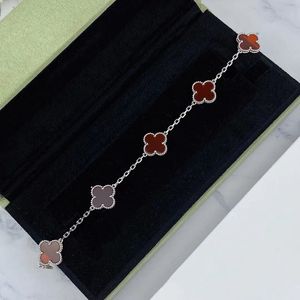 Projektant biżuterii Van Clover Bransoletka Designerka Bransoletka Bransoletka Women Bransoletka 18k Złota biała czerwona niebieska matka Pearl Linki 4 liście 5 kwiatów miłosne biżuteria gif