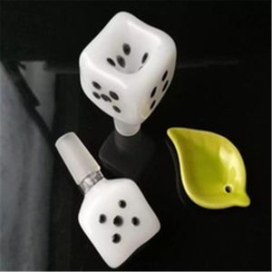 Mahjong Dice Bubble Head Оптовые стеклянные бонги, стеклянные кальяны, аксессуары для дымовой трубы