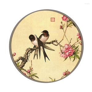Wall Stickers Three Ratels QCF53 Classical And Elegant Flowers Birds Room Art Sticker Ink Auspicious Swallow Home Decoration Decals