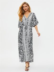 Women's Swimwear Beach Cover Up Tunics For Print Chiffon Long Kaftan Bikini Robe De Plage Sarong Wrap Swimsuit Coverup Q1510