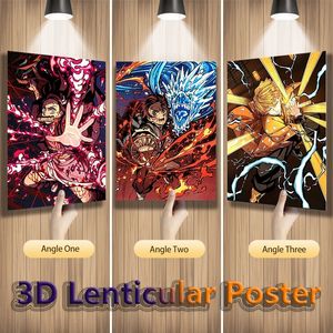 Çizgi Film Çıkartmaları 3D Poster Flip Lentiküler Anime 3Danime Poster 3dpicture Ev Dekorasyonu 30 x 40cm Ücretsiz