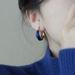 wholesale gioielli Klein orecchini blu lampadari pendenti orecchini pendenti 925 pendenti lampadario orecchini tondi in metallo gioielli che ripristinano antichi modi eleganti serie