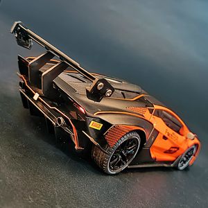 Diecast Model 1 24 Essenza SCV12 Alloy Sports Car Model Diecasts Metal Toy Vehicles Car Model Collection Simulation Sound Light Childrens Gift 230221