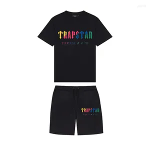 Men's Tracksuits 2023 Printed Two Piece Men's Brand Cotton Short Sleeve T-shirt Shorts Casual Sports Set