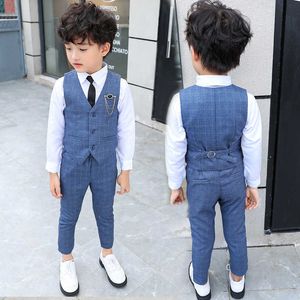 Clothing Sets Spring Baby Boy Wedding Suits Elegant Formal Kids Piano Clothes Tuxedo Gentleman Children School Uniform Party Outfit