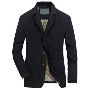 Men's Suits Blazers Size 5XL Military Blazer Jacket Men Spring Autumn Casual Cotton Washed Coats Army Bomber Suit Jackets Denim Cargo Trench 230222