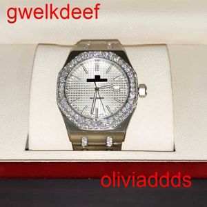 Högkvalitativ mode iced Watchesmens handled lyxiga runda klipp lab gris p21v1232