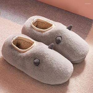 Pantofole Peluche Home Coppia Scarpe da interno in cotone Confinamento Donne calde e confortevoli