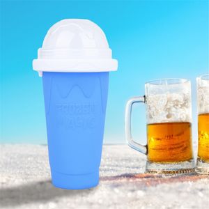 Becher Slush Maker Cup Smoothie Kühlung Haushalt Eis Crusher Formen Einfrieren Eis am Stiel Löffel hausgemachte Saft Sommer cool kreativ 230222