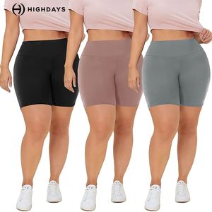 Shorts femininos highdays 3 pacote mais tamanho 8 