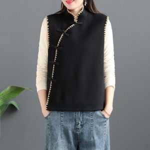 Ethnic Clothing Retro Chinese Style Top Vest Women Modern Tang Suit Gilet Shirt Loose Oriental China Traditional Blouse HarajukuEthnic