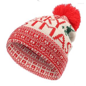 Beanies Beanie/Skull Caps 2023 Christmas Elk Knitted Hat Women Men Winter Skullies Beanie Snow Ladies Warm Bonnet Fashion Girl Drop Davi22