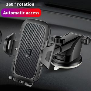 Manufacturer's Mobile Phone Holders Suction Cup Air Outlet Phone Stand Navigation Bracket Carbon Grain Cellphone Amount