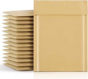 Mailers de bolhas naturais Kraft Reciclado Sacos de Correio Envelopes Enviar frete acolchoado para presente