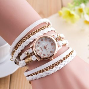 腕時計2023 cay geneva quartz watches weave weave pu革アナログブレスレットドレスレラジオフェミニノ